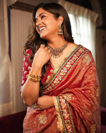 Bollywood Banarasi Crush Silk Saree
