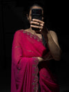 Abeer Rani Pink Swarovski Designer Saree