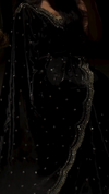 Midnight Black Cutdana, Sequence & Zari Work Saree