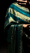 Nazam Emerald Green Swarovski Designer Saree