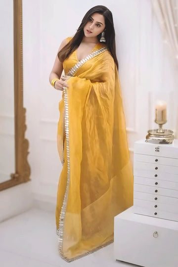 Premium Crush Silk Embellished Saree