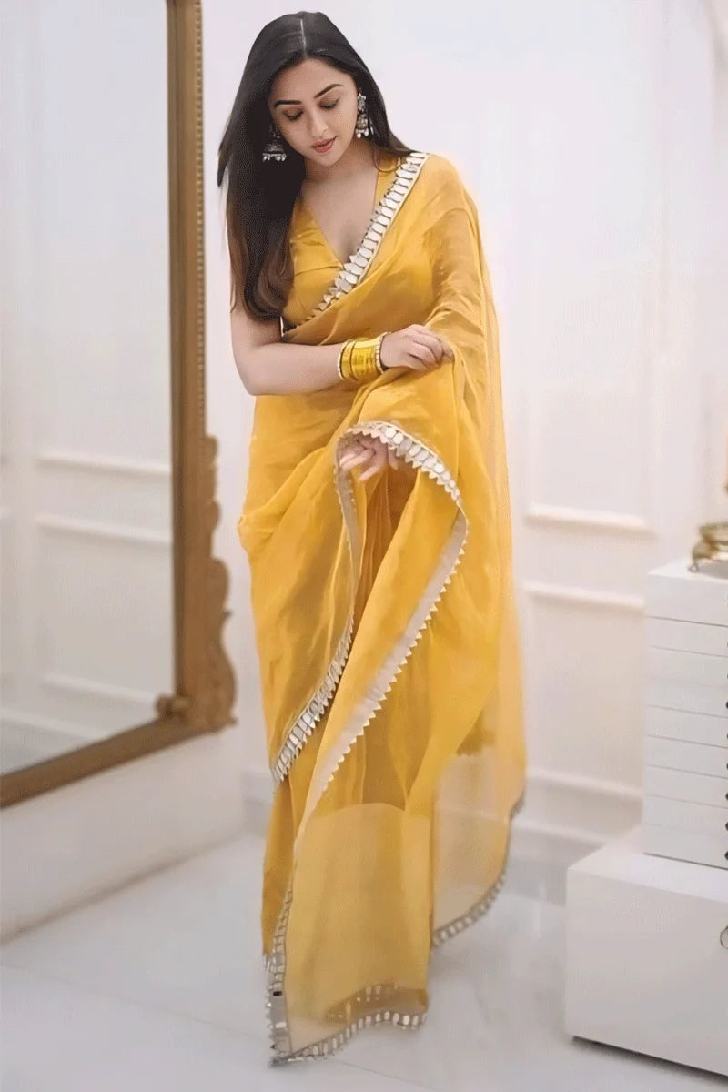 Premium Crush Silk Embellished Saree