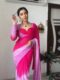 Pink To Lavender Georgette ombre design Ready To Wear Saree With Unstitched Blouse