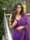 Purple Bandhani Print Design Georgette Ready To Wear Saree With Unstitched Blouse piece