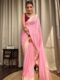 Elegant Baby Pink Banarasi Jacquard Lichi Silk Saree