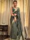 Green Banarasi Jacquard Lichi Silk Zari weaving Saree