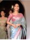 Metallic Pastel Kanjivaram Jacquard Lichi Silk Saree with Modern Geometric Weave