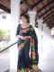 Black Jacquard Soft Lichi Silk Leaf Motifs Saree