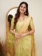 Elegant Lime Green Soft Lichi Silk Saree with Subtle Woven Motifs and Matching Blouse – Perfect for Graceful Occasions