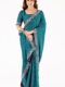 Teal Swarovski Stone Work Saree with Designer Lace Border – Elegant Party & Festive Wear