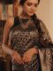 Luxe Black Banarasi Jacquard Lichi Silk Saree with All-Over Zari Weave